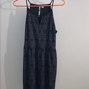 Slate gray patterned dress